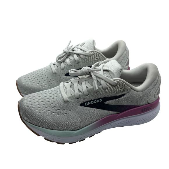 Brook's Women's Ghost 16 White Grey Estate Blue Size 6.5 Wide  NEW - Picture 2 of 13